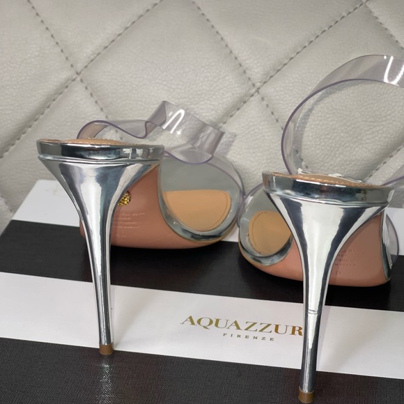 Aquazzura So Nude Plexi Sandal 105  size 40 - Picture 13 of 14